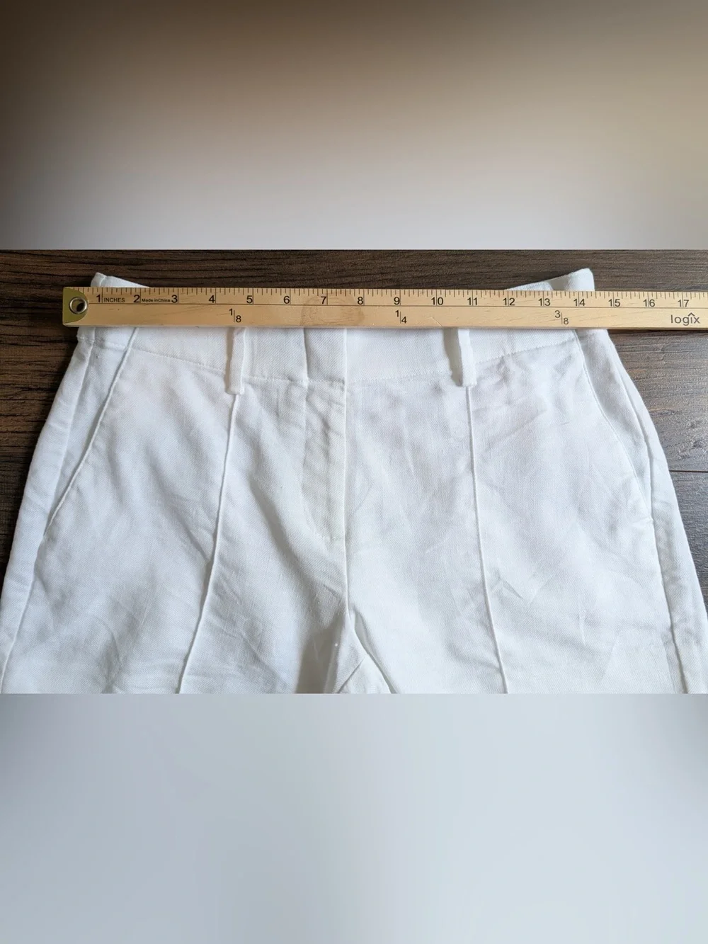 J. Crew Women’s Pintuck Shorts Linen Blend Structured Polished in White Size 2